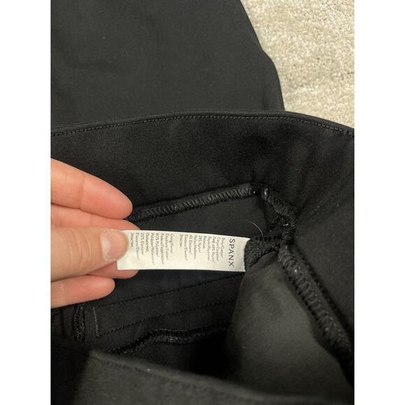 SPANX Pants S Black The Perfect Ponte Pant Pull On Crop Straight Stretch - Picture 3 of 7